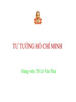 BÀI GIẢNG TƯ TƯỞNG HỒ CHÍ MINH ( Giảng viên TS Lê Văn Thai ) Chương 7 pps