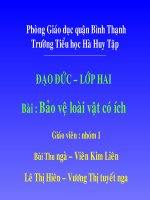 Giáo án điện tử tiểu học: Bảo vệ lòai vật có ích pdf