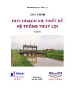 Giáo trình quy hoạch và thiết kế hệ thống thủy lợi - Chương 12 docx