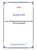 Xây dựng thói quen đọc sách cho trẻ trong gia đình pptx