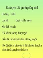 Giáo trình điện tử mầm non: Chú gà trống thông minh doc