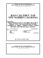 Giải pháp nâng cao hiệu quả huy động vốn tại Ngân hàng NNo& PTNT huyện Yên Dũng, tỉnh Bắc Giang. docx