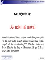 Slide bài giảng về lập trình hệ thống chi tiết