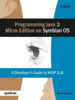 Programming java 2 micro edition for symbian os phần 1 potx