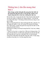 Những lưu ý cho lần mang thai thứ 2 docx