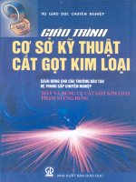 Giáo trình cơ sở kỹ thuật cắt gọt kim loại part 1 pdf