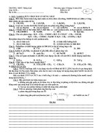 Kiểm tra: 45’ Môn: Hoá Đề: 1 docx
