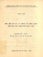 Luận án phó tiến sỹ 