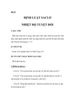 Bài 41 ĐỊNH LUẬT SACLƠ NHIỆT ĐỘ TUYỆT ĐỐI pdf