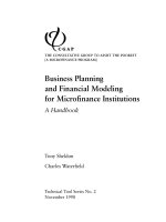Business planning and financial modeling for microfinance insti phần 1 ppsx
