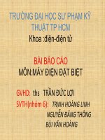 BÀI BÁO CÁO MÔN: MÁY ĐIỆN ĐẶT BIỆT