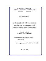 Nghiến cứu biện pháp triển khai nhân rộng một số mô hình khuyến nông hiệu quả trên địa bàn huyện quế võ  tỉnh bắc ninh