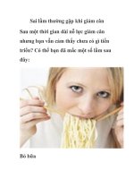 Sai lầm thường gặp khi giảm cân pptx