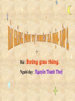 Giáo án điện tử tiểu học: Đường giao thông potx