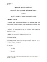 CÁC ĐỊNH LUẬT BẢO TOÀN - ĐỊNH LUẬT BẢO TOÀN ĐỘNG LƯỢNG - pdf