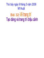 Giáo án điện tử tiểu học: Tạo dáng và trang trí chậu cảnh pot