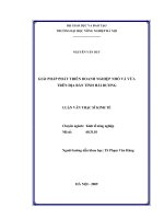 Giải pháp phát triển doanh nghiệp nhỏ và vừa trên địa bàn tỉnh hải dương