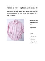 Biến áo cũ của bố mẹ thành yếm dãi cho bé pps