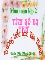 Giáo án điện tử tiểu học: Toán lớp 2 tìm số bị trừ pot