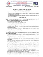 Công ty Cổ phần XNK thủy sản Bến Tre - Nghị quyết hội đồng quản trị docx