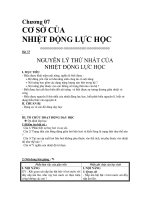 Chương 07 CƠ SỞ CỦA NHIỆT ĐỘNG LỰC HỌC docx