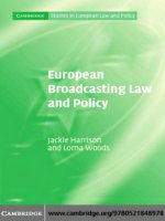 EUROPEAN BROAD CASTING LAW AND POLICY Part 1 ppsx