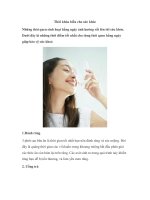 Thời khóa biểu cho sức khỏe ppt