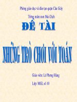 Giáo trình điện tử mầm non: Trò chơi với toán ppt