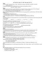 ĐỀ THI THỬ HỌC KỲ I MÔN HOÁ HỌC LỚP -12 docx