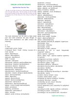 ENGLISH-LATIN DICTIONARY - part 1 docx