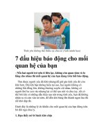 7 dấu hiệu báo động cho mối quan hệ của bạn ppsx