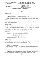 Đề thi và đáp án TUYỂN SINH môn toán lớp 10 chuyên