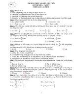 ĐỀ THI MÔN:: VẬT LÝ- ĐỀ 2 TRƯỜNG THPT NGUYỄN VĂN TRỖI doc