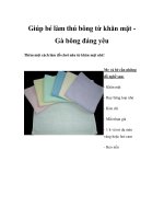 Giúp bé làm thú bông từ khăn mặt Gà bông đáng yêu doc