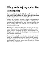 Uống nước trị mụn, cho làn da sáng đẹp ppt