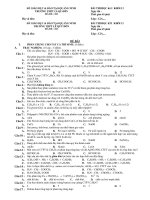 BÀI THI HỌC KỲ I KHỐI 12 - MÃ ĐỀ : 103 ppt