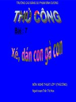 Giáo án điện tử tiểu học: Thủ công xé dán hình potx