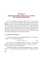 Chương 2NHỮNG KHÁI NIỆM CƠ BẢN CỦA LÝ THUYẾT XỬ LÝ SỐ LIỆU QUAN TRẮCGiả pdf