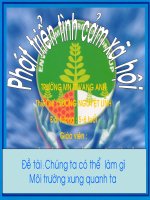 Giáo trình điện tử mầm non: Phát triển tình cảm xã hội ppt