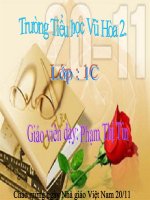 Giáo án điện tử tiểu học: Toán lớp 1 ppsx