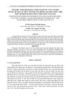 ĐỀ TÀI : TÌM HIỂU TÌNH HÌNH PHÁT TRIỂN KINH TẾ VÙNG GÒ ĐỒI THUỘC HUYỆN LỆ THỦY TỈNH QUẢNG BÌNH GIAI ĐOẠN 2005 - 2008. MỘT SỐ ĐỊNH HƢỚNG PHÁT TRIỂN ĐẾN NĂM 2012 pdf