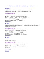 LUYỆN THI ĐH CẤP TỐC HÓA HỌC – ĐỀ SỐ 11 ppsx