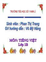 Giáo án điện tử tiểu học: Chào hỏi và tạm biệt potx
