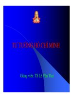 BÀI GIẢNG TƯ TƯỞNG HỒ CHÍ MINH ( Giảng viên TS Lê Văn Thai ) Chương 4 docx