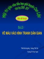 Giáo án điện tử tiểu học: Vẽ màu vào tranh dân gian potx