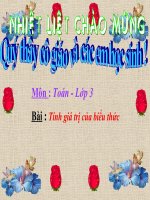 Giáo án điện tử tiểu học: Tính giá trị biểu thức pptx