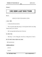 Bài 24 : ĐỊNH LUẬT BẢO TOÀN ĐỘNG LƯỢNG ppt