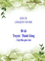 Giáo trình điện tử mầm non: Thánh gióng ppsx