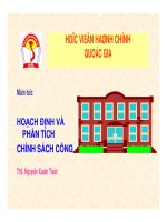 TỔ CHỨC PHÂN TÍCH CHÍNH SÁCH ppsx