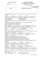 ĐỀ THI TRẮC NGHIỆM MÔN HÓA HỌC – 12NC – BÀI SỐ 2 pps